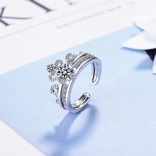 CROWN RING SET (925 STERLING SILVER)