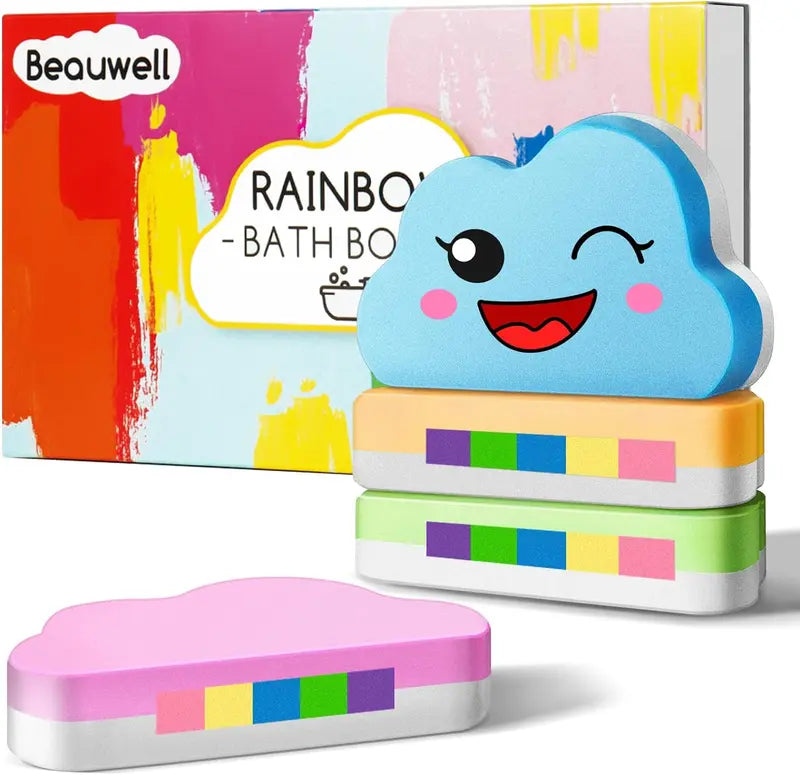 PureCloud Rainbow Bath Bombs