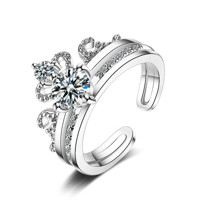 CROWN RING SET (925 STERLING SILVER)