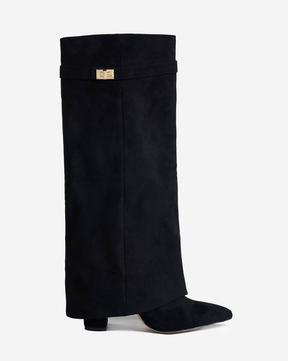 Étoile Noir Foldover Suede Boots