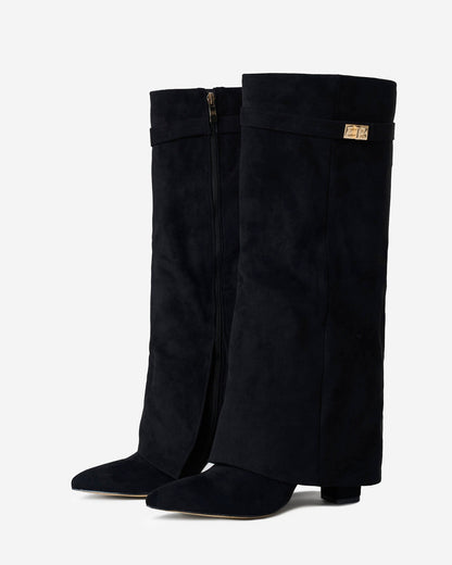 Étoile Noir Foldover Suede Boots